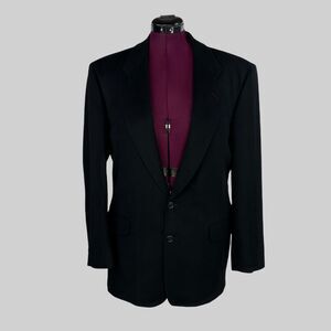 Structure Le Collezioni Cashmere Blazer 42R Black Luxe Sport Coat Classic Jacket